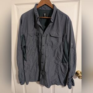 Kuhl Men’s Airspeed Long Sleeve Vented Outdoor Shirt Pockets Blue Size XL *FLAW*